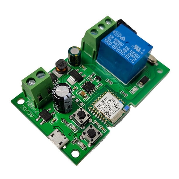 Módulo de Relé Inalámbrico Inteligente Control Remoto por Voz RF Interruptor Inteligente de Bloqueo Automático de un Solo Canal con Movimiento Lento