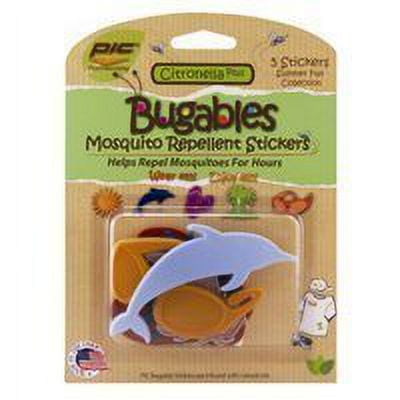 PIC Bugables Citronella Mosquito Repellent Stickers, 5 Count