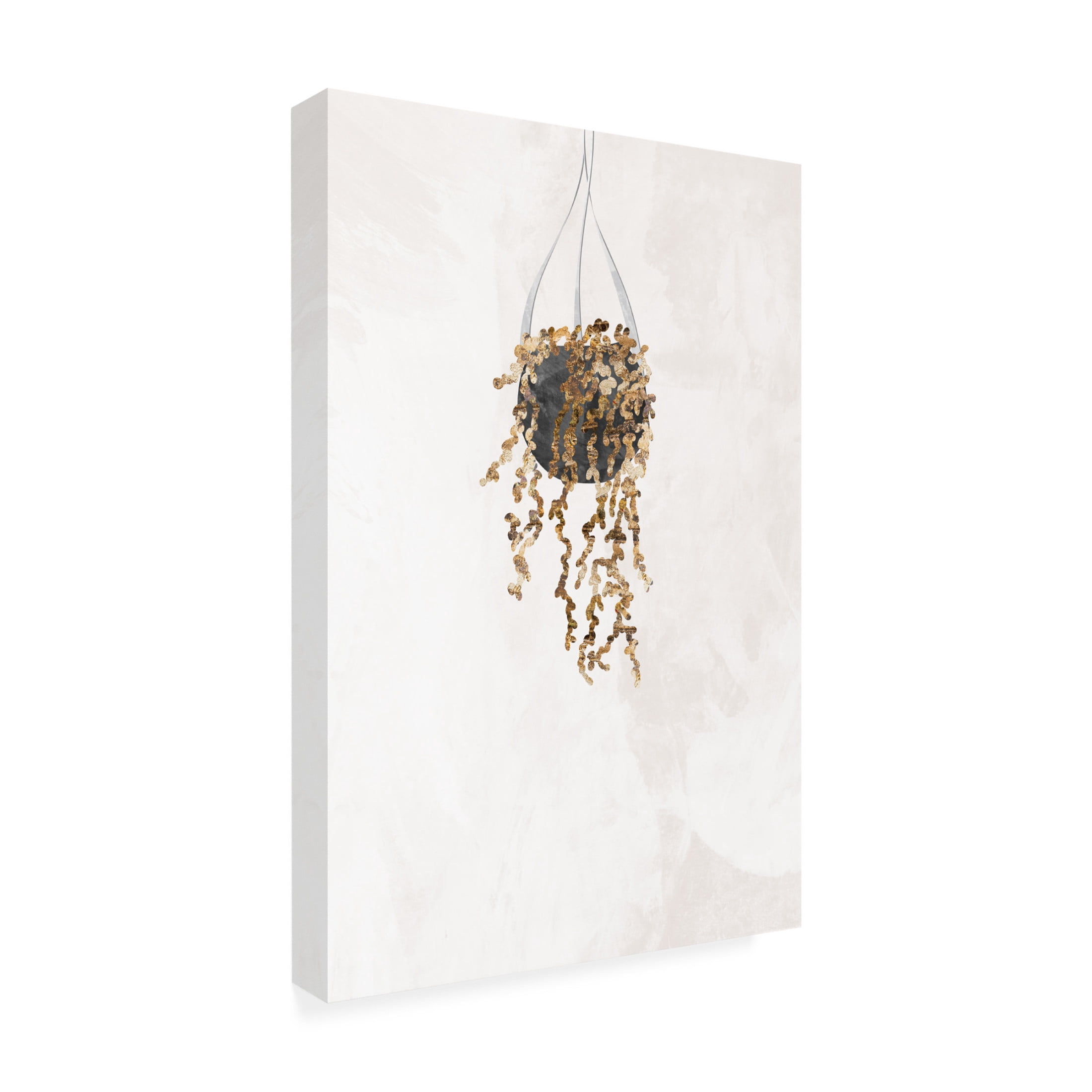 Trademark Fine Art Sarah Manovski  Black and gold house plant 2 Canvas Wall Art