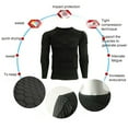 thumbnail image 3 of Men's Long Sleeve Sweatshirt Compression Shirt Ribs Chest Protector Basketball Football Protective Equipment Training Ball Wear Skiing Collision Resistance Sports Shirts, 3 of 8