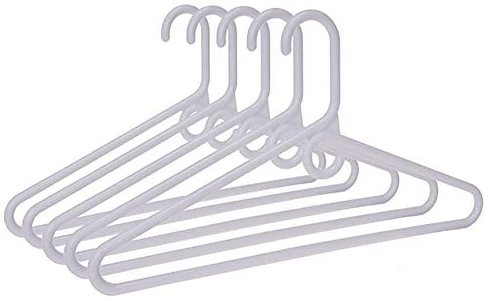 Hangorize USA-Made Heavy Duty Plastic Hangers, White - Pack of 24 Clothes  Hangers with Hook for Scarves, Belts, Straps - Clothing, Suit, and Coat