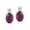 Red, variant on 14K White Gold Oval Sapphire and White Topaz Stud Earrings