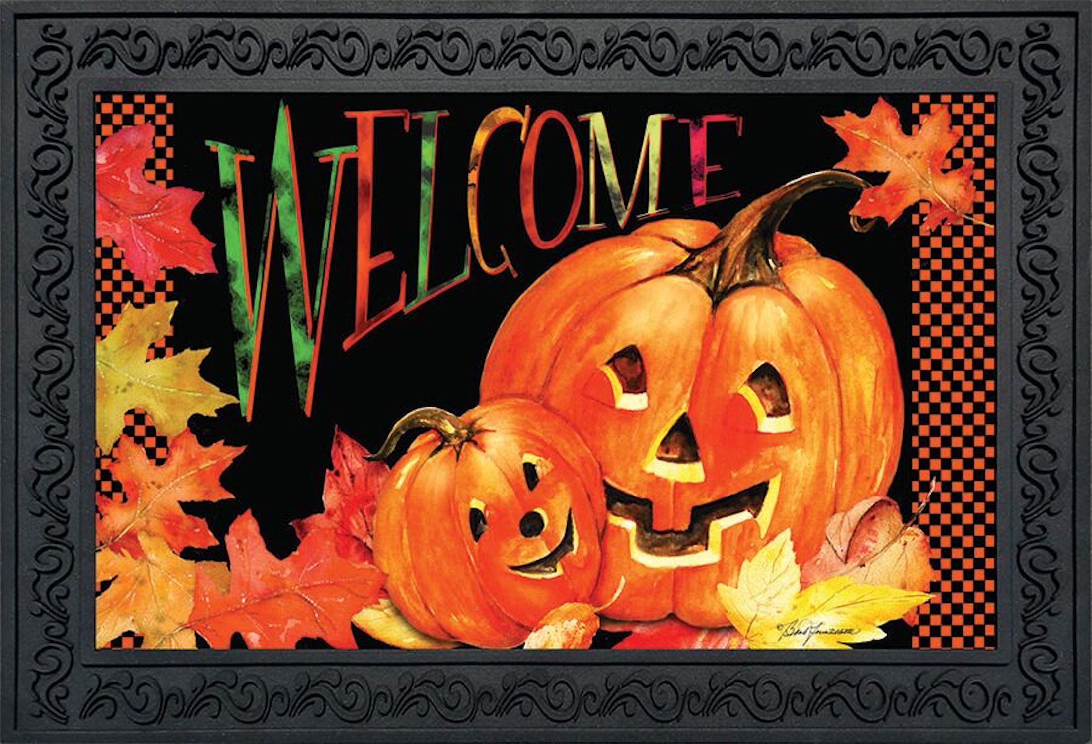 Pumpkin Pals Doormat Indoor Outdoor Welcome Jack O Lanterns 18 X 30 Pumpkin Pals Doormat Indoor Outdoor Welcome Jack O Lanterns 18 X 30