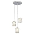 thumbnail image 2 of lámpara colgante vintage de vidrio gris ahumado 5 luces, 2 of 7
