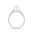 thumbnail image 2 of ANGARA Solitaire Japanese Akoya Cultured Pearl Dome Ring in 14K White Gold for Women | June Birthstone, Birthday, Anniversary, Jewelry Gift for Women | Pearl Ring, 2 of 8