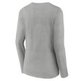 thumbnail image 3 of Women's Heather Gray Houston Texans Primary Team Logo Long Sleeve V-Neck T-Shirt, 3 of 3