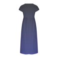 thumbnail image 4 of JUNWELL Offres de Vacances Robe d'Été Décontractée Ample Dégradé Col Rond Manches Courtes Tunique Grande Taille Coton Lin Sans Manches Col Rond Bleu 10, 4 of 5