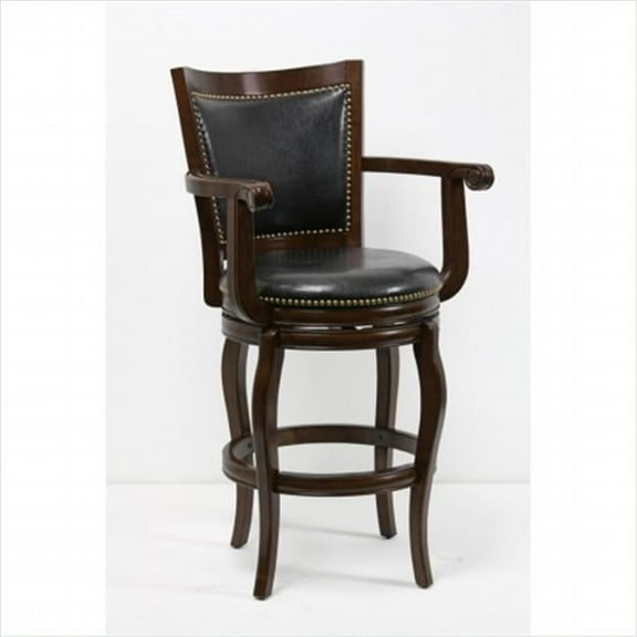 29 in. Jones Memory Swivel Stool, Cappuccino