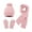 Pink, variant on Winter Wool Knitted Fashion Set for Cold Weather Three Piece Accessory Ensemble with Cozy Scarf and Gloves