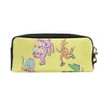thumbnail image 2 of YFYANG Leather Portable Travel Small Makeup Bag, Multifunctional Storage Bag, Yellow Fun Animal Party Pattern Cosmetic Bag, 2 of 4