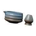 thumbnail image 2 of Ceremonial Matcha Bowl con soporte para el bateador Matcha Batchisk Stand Glazed Handmaded para Matcha Latte Family Gifts Amantes de té Amantes de té Azul, 2 of 8