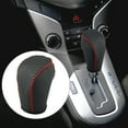 thumbnail image 2 of Motoforti Gear Shift Cover for Honda Civic 10th Gen 2016-2021 PU Leather Black Red Line Auto Interior accessories, 2 of 7