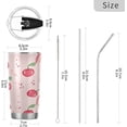 thumbnail image 3 of SKYSONIC Doodle Cherry and Rainbow 20 oz Stainless Steel Insulated Mug, Double Vacuum Insulated Travel Mug with Lid and Straw, 3 of 7