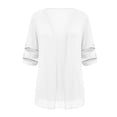 thumbnail image 6 of Posijego Womens Chiffon Cardigans Lightweight Short Sleeve Open Front Casual Summer Beach Cardigans Jackets for Women, 6 of 7