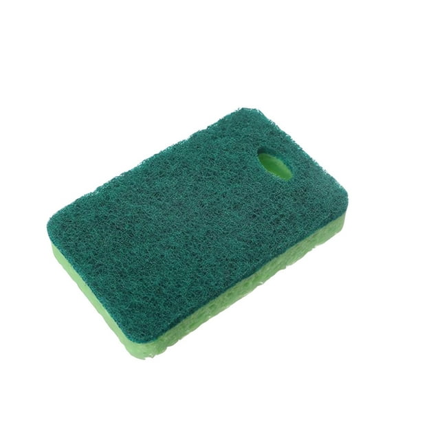 Esponjas para Platos, Almohadilla de Limpieza de Esponja de Pulpa de Madera para Platos Y Macetas de Limpieza de Cocina, Esponjas para Limpieza 5Pcs Set Green con Estructura Porosa Y Agujero Colgante