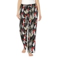 thumbnail image 2 of Lsque Roosters 2 Print Women's Pajama Pants, Lounge Pant - Comfortable Home Wear,Elastic Waistband, Stylish Design-Large, 2 of 9