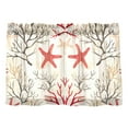 thumbnail image 7 of Yayeee Kitchen Curtains Tier Pair Light Filtering 27"x24" Rod Pocket Short Cafe Window Panel, Light Starfish, 7 of 7