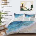 thumbnail image 5 of Blue Beach Coastal Duvet Cover Queen Size, Summer Ocean Seaside Nautical Comforter Cover with Zipper Closure, 3 Piece Bedding Sets 1 Duvet Cover 90x90 Inches and 2 Pillow Shams, 5 of 9