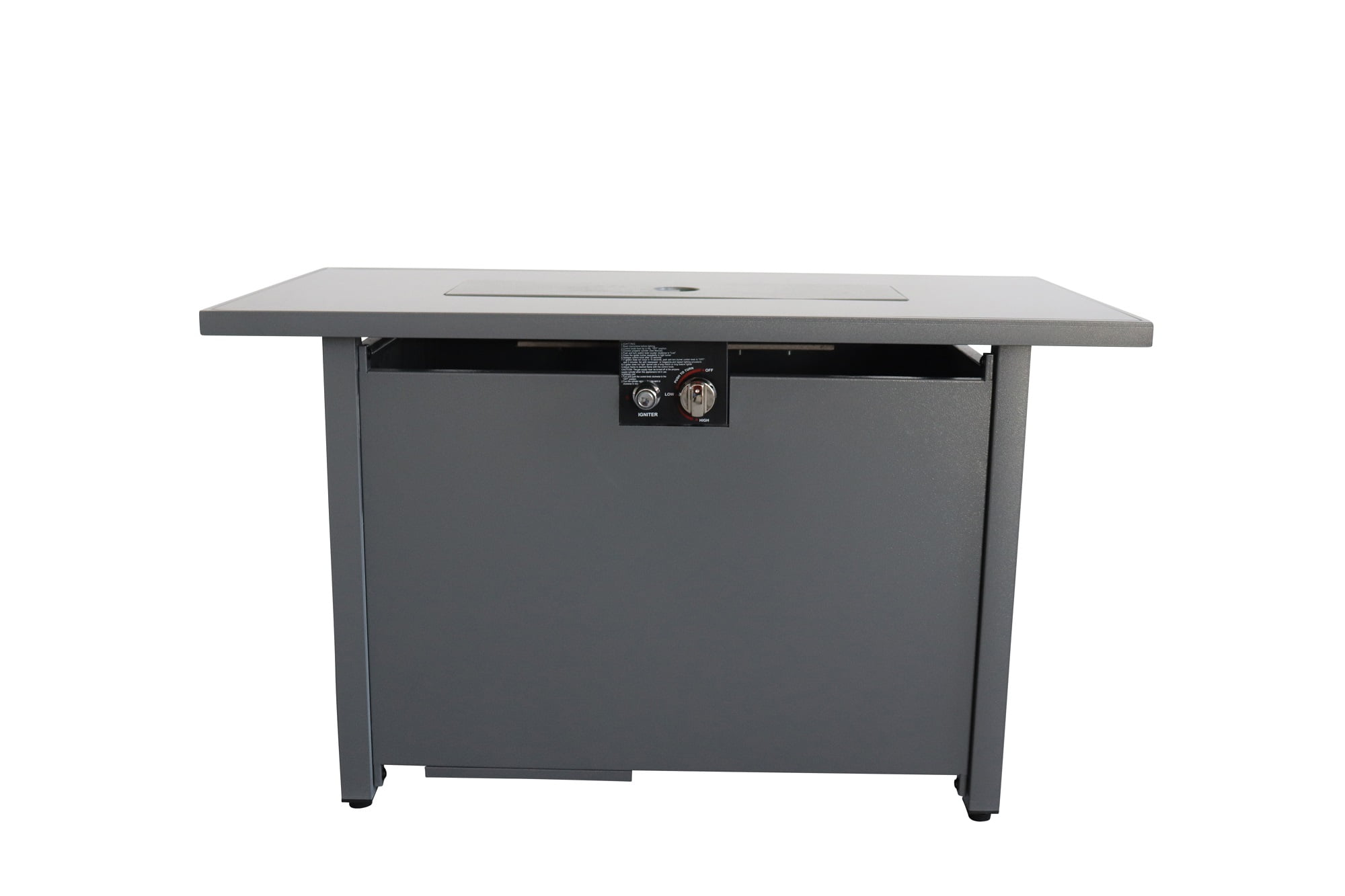 Tabletop Heater, 25'' H x 42'' W Steel Outdoor Fire Pit Table with Lid (Black), Black Patio Heater,Steel Outdoor Heater For Deck, Garden & Outdoor Heating