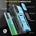 thumbnail image 3 of JiaheCover Case For Motorola Moto G Stylus 4G (2022), Armor Shockproof Magnetic Metal Ring Stand Slide Camera Lens Protector Case Cover,Lightblue, 3 of 7