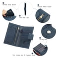 thumbnail image 4 of Contact's Leather Family 4 Passport Holder With Airtag,Travel Passport Wallet RFID Blocking (Blue), 4 of 7