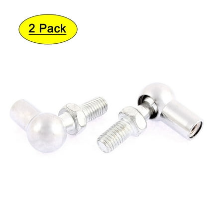 

Unique Bargains M6 Female M8 Male Thread Dia Metal L-Shape Rod End Bearing Silver Tone 2pcs