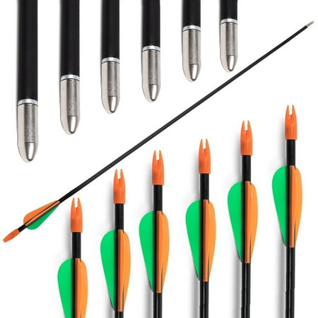 Piaoyu 29 Fiberglass Training Arrow - Targeted Shooting Practice with Reverse Curve Compound Bow for Teenagers and Beginners