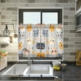 thumbnail image 4 of Yayeee Kitchen Curtains Tier Pair Light Filtering 27"x24" Rod Pocket Short Cafe Window Panel, Cute Cartoon Cat, 4 of 7