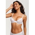 thumbnail image 2 of Women's Mesh Balconette Bra Sheer Demi Underwire Unlined Sexy Plus Size Bras Lace, 2 of 3