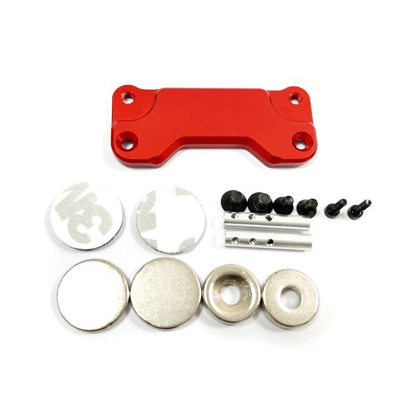 Bewildely RCGOFFLOW-poste de carcasa Invisible de aleación de aluminio, montaje de carcasa invisible para 1/24 Rc, montaje de carcasa Axial Kits de construcción modelo Rojo