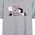 thumbnail image 3 of Peanuts - Lucy and Schroeder Piano - Juniors Oversized Graphic T-Shirt, 3 of 6