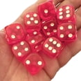 thumbnail image 1 of Acrylic Game Dice Set 10Pcs 18mm Transparent Round Corner Colorful High Quality, 1 of 6