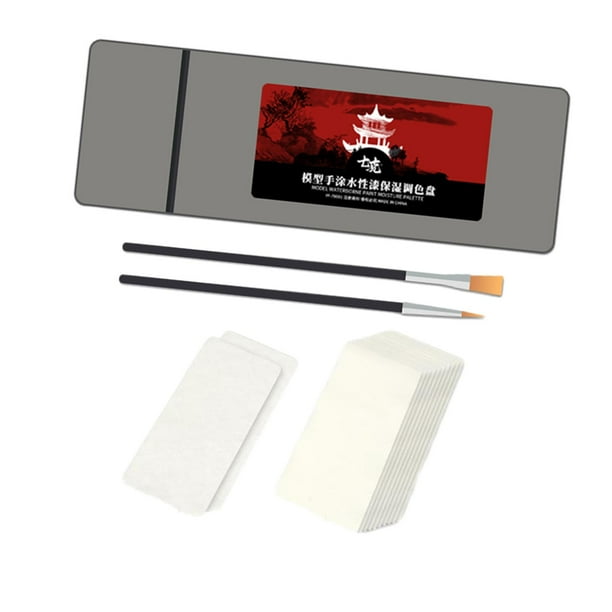 Paleta húmeda, paleta de colores, mantener la pintura húmeda fresca, paleta de colores, coloración de modelos, Cepillo para caja humidificadora