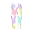 thumbnail image 5 of qelini Easter Leggings for Women Plus Size Bunny Cropped Pants Elastic Waist Print Ankle Pants Yoga Pants, 5 of 5