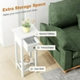 thumbnail image 4 of Resenkos 2-Tier Slim Nightstand Bedside Table, Built-in Drawer & Shelf Space-Saving for Bedroom - White, 4 of 9