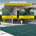 thumbnail image 4 of VEVOR Inground Pool Safety Cover, 14 ft x 26 ft Rectangular Winter Pool Cover, Triple Stitched, High Strength Mesh PP Material with Good Rain Permeability, Installation Hardware Included, Green, 4 of 9