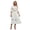 White, variant on Womens Boho Midi Dress Solid V Neck 3/4 Sleeve Lace Insert Crochet Dress Beach Vacation Dress