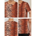 thumbnail image 6 of INSPIRE CHIC Men's T-Shirts Snake Print Regular Fit Breathable Short Sleeve Tee 38 Orange Black, 6 of 6