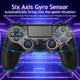 thumbnail image 3 of Wireless Controller for P4 with RGB Lighting, Remote Game Joystick Compatible with P-4/P-4 Slim/P-4 Pro/PC, Black, 3 of 8