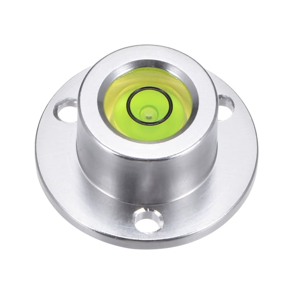 Uxcell Round Bubble Level 22.5x10mm Mini Circular Bullseye Spirit Levels for Camera Tripod Telescope, Green