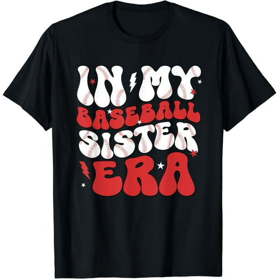 Baseball Sister Funny Shirt For Girls Women Mothers Day T-Shirt