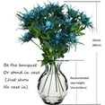 thumbnail image 4 of Morttic 6PCS Artificial Thistles Flowers Bouquet Long Stems Fake Silk Sea Holly Flowers Plants for Home Decor Centerpieces Decor(Blue), 4 of 8