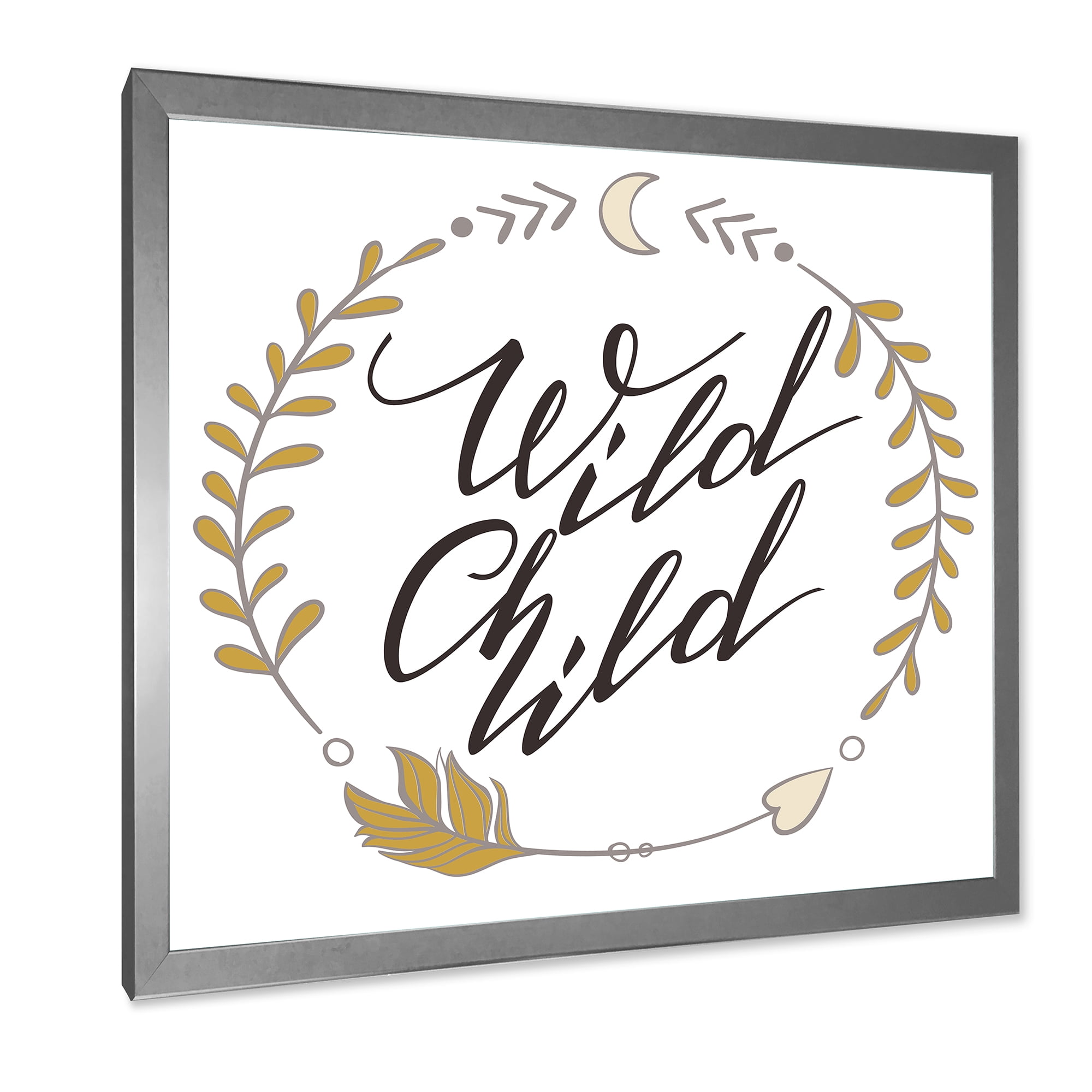 Designart 'Wild Child Under Arrows Circled' Traditional Framed Art Print