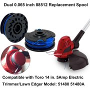 6PC 88512 Dual Trimmer Line Spool for Fits Toro 51480 51480A 51488 14 inch Eletric String Trimmer Edger