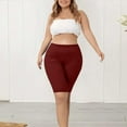 thumbnail image 6 of Summer Womens Shorts Fashion Shorts For Women Biker Plus Size Knee Length Yoga High Waisted Athletic Running Gym Workout Pants For Women, 6 of 6