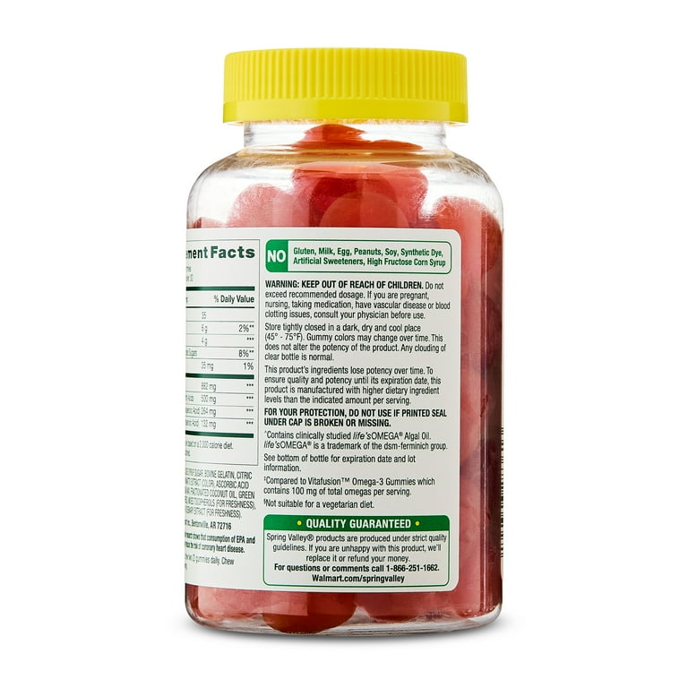 Spring Valley Omega-3 from Algal Oil Gummies for Brain and Heart