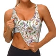 thumbnail image 4 of Lsque Floral Printed Women'S Sports Bra, Compression, Moisture Wicking, High-Impact Sports Bra For Women,Supportive sports bra-Large, 4 of 9