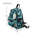 thumbnail image 3 of FORMRS School Backpack with Front Zippered Pocket 12" Elementary Student Travel Daypack, Light Blue Geometric Pattern, 3 of 6