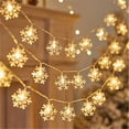 thumbnail image 4 of [Glam LED Christmas Lights] 1pc Glam LED Christmas Snowflake String Lights | Angel Theme Holiday Decor, Battery Powered, Switch Control | for Party, Home, Room, Festive Decorations, 4 of 11