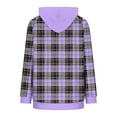thumbnail image 5 of Ailaofu Plaid Hoodies for Women Oversized Long Sleeve Color Block Buttery Soft Pullover Loose Fit Fall Outfit for All Styles, 5 of 6